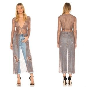 Majorelle x revolve-Riley lace robe duster top